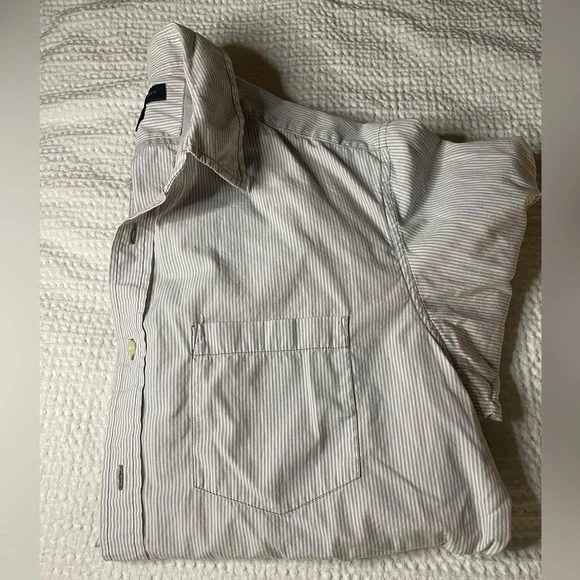 **3 for $21**!!! Banana Rep Men’s long sleeve btn-up, Slim Fit sz L, 16-16.5 nck - Picture 5 of 11